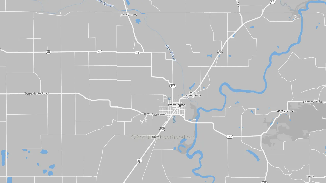 Transit Grade map of Worthington, IN