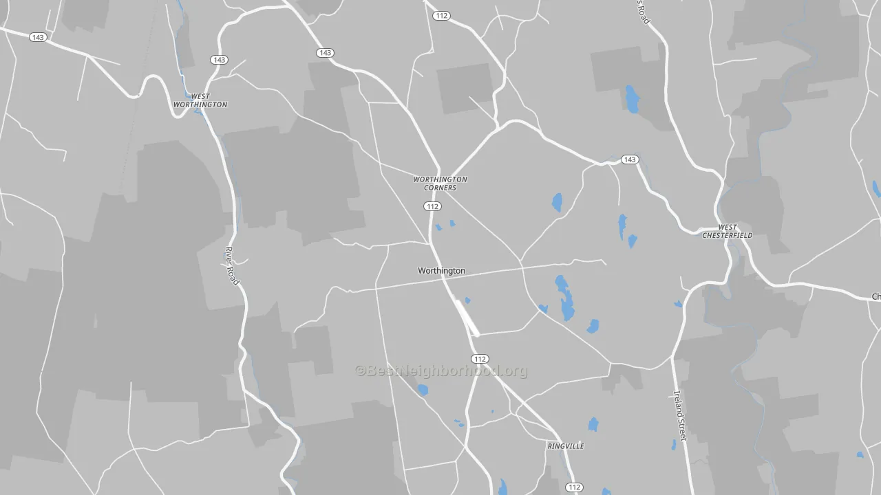 Transit Grade map of Worthington, MA