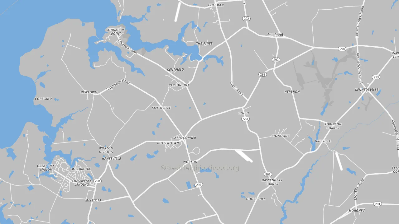 Transit Grade map of Worton, MD