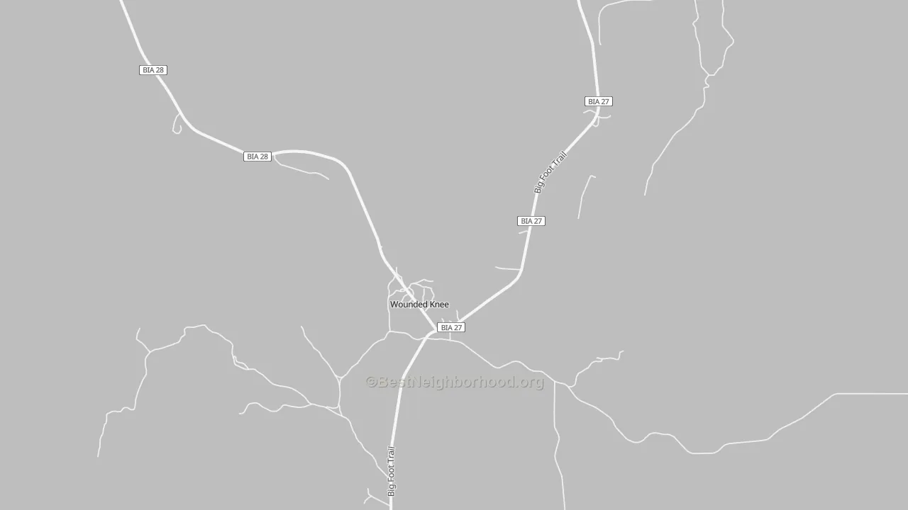 Transit Grade map of Wounded Knee, SD
