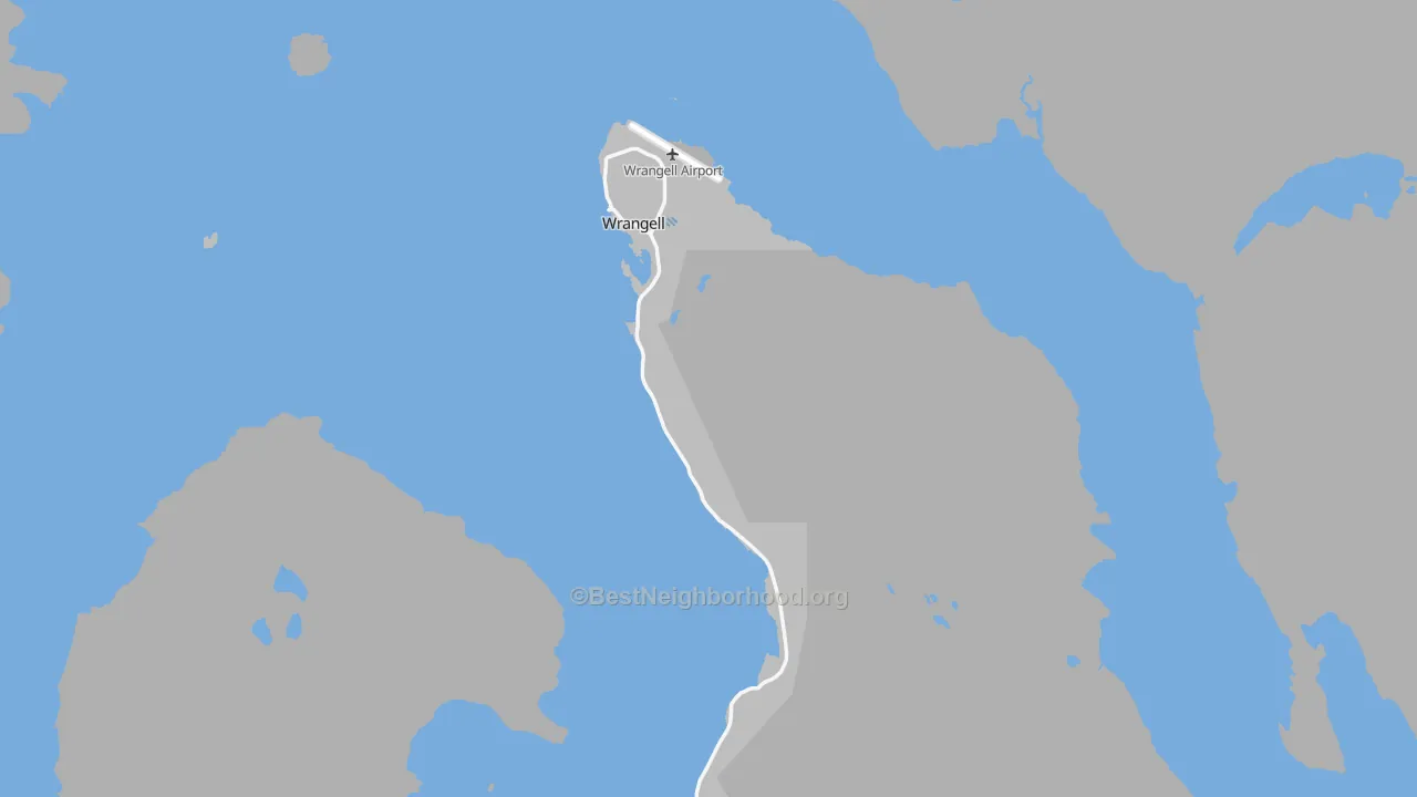 Transit Grade map of Wrangell, AK