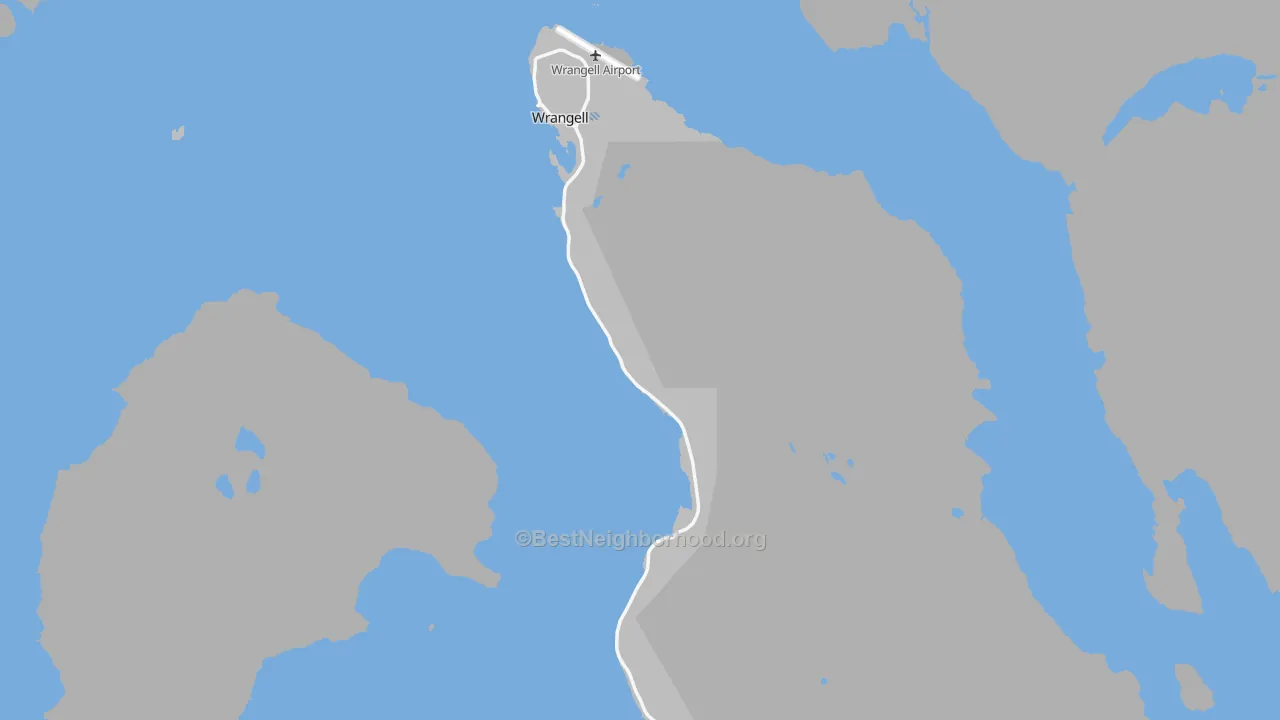 Transit Grade map of Wrangell City and Borough, AK
