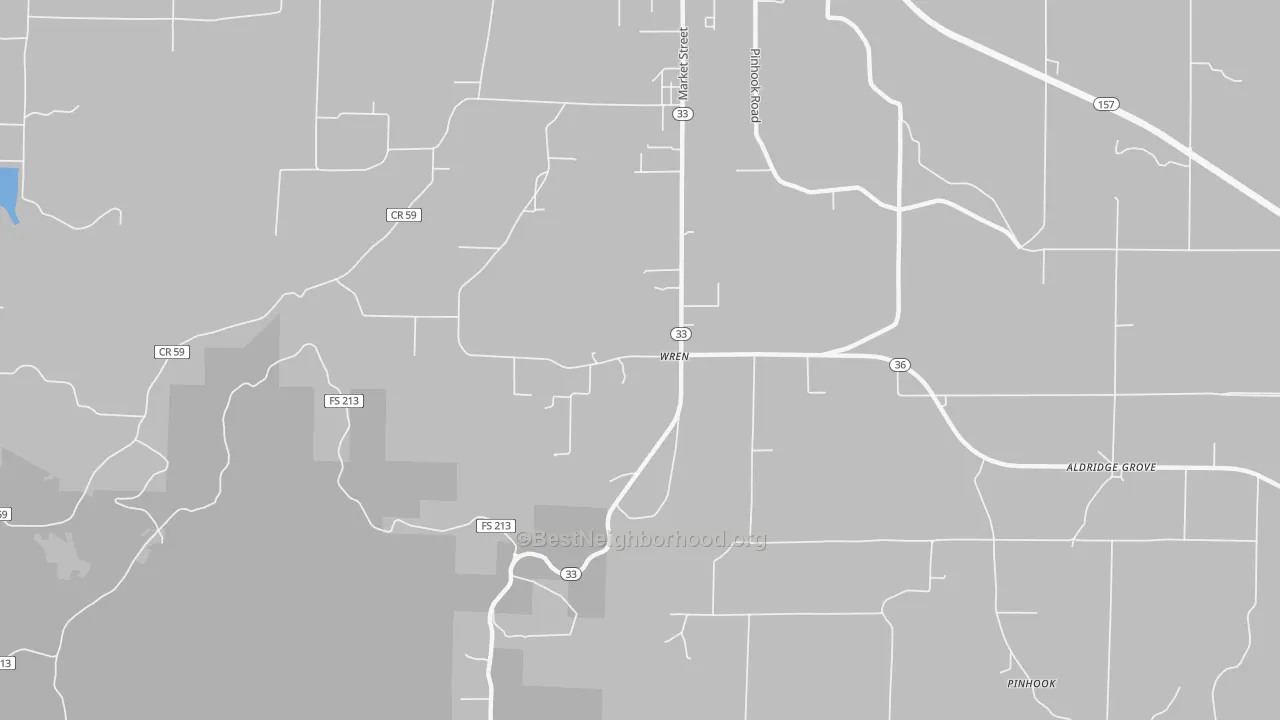 Transit Grade map of Wren, AL