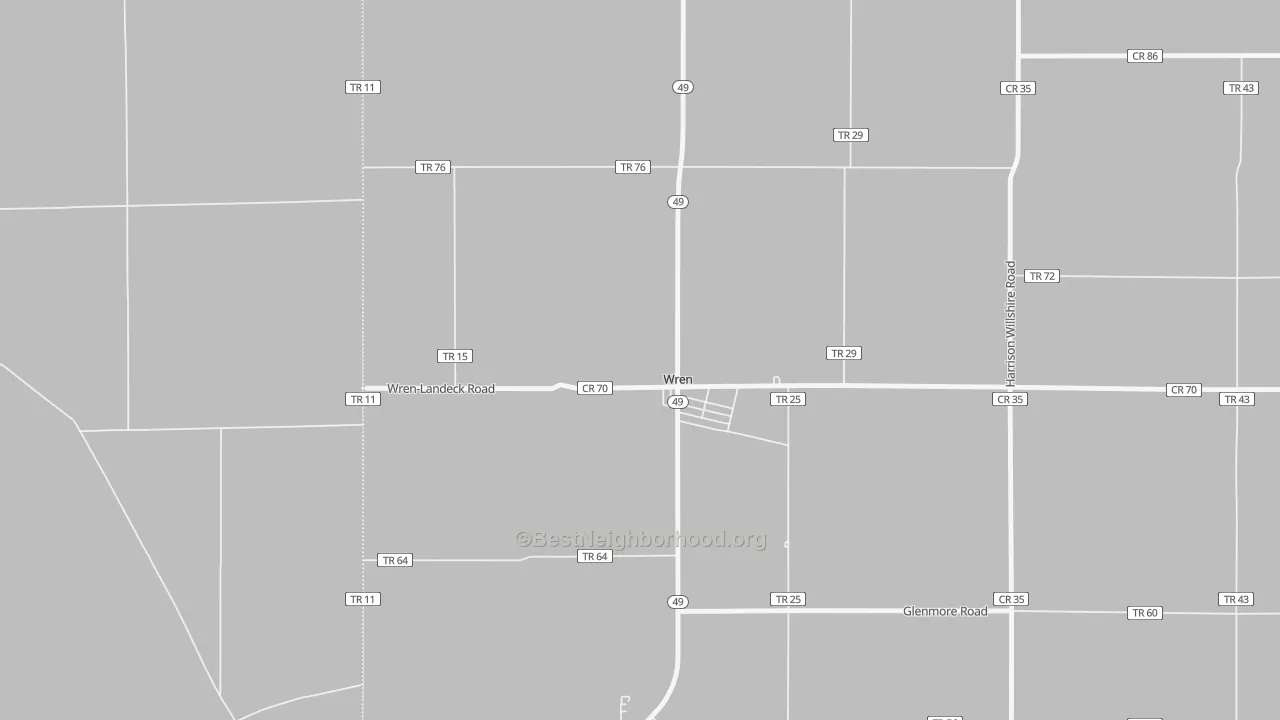 Transit Grade map of Wren, OH
