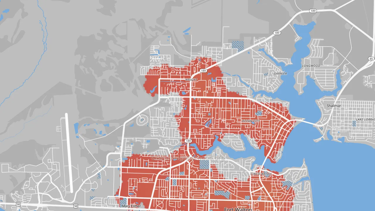 Transit Grade map of Wright, FL