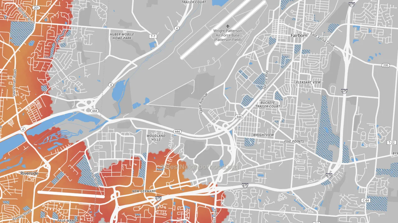 Transit Grade map of Wright-Patterson AFB, OH