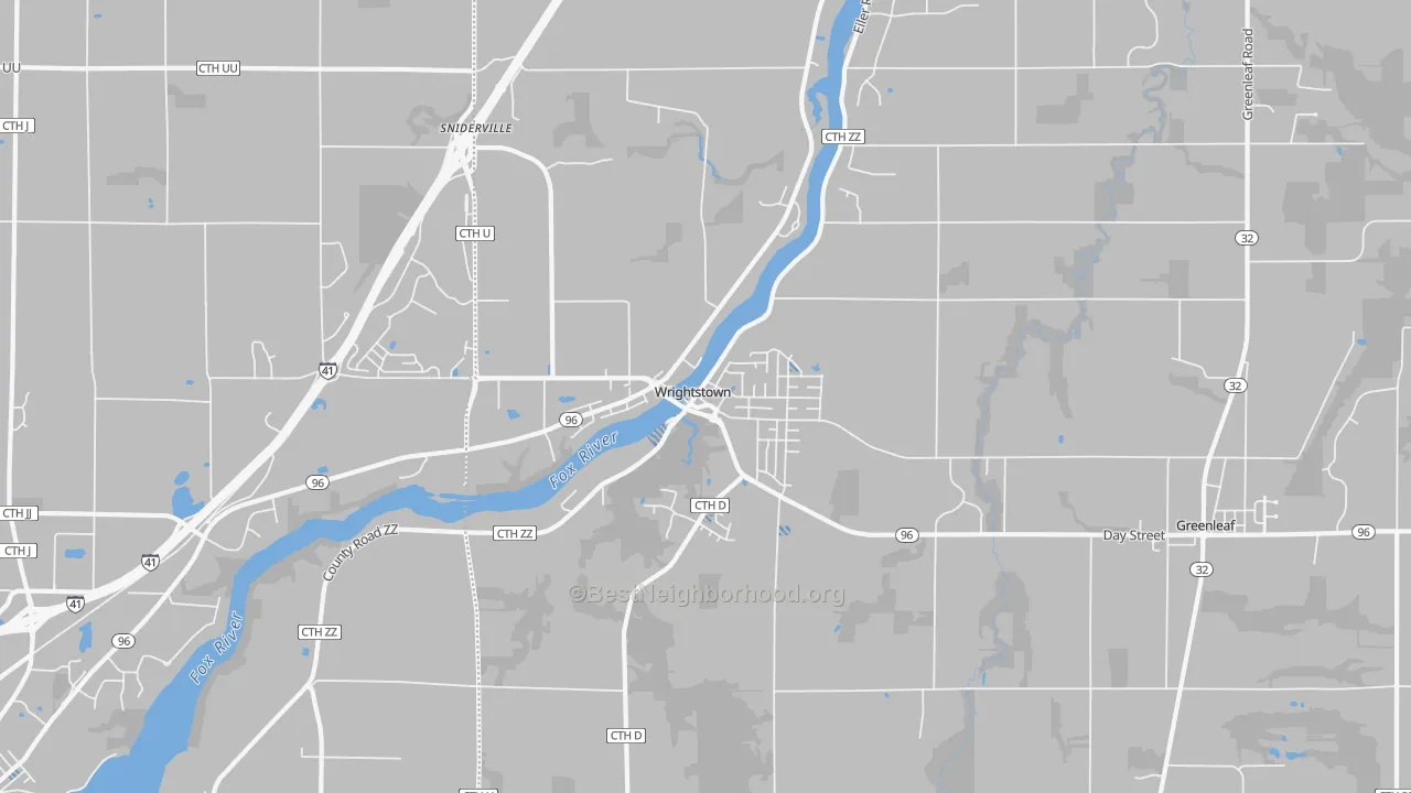 Transit Grade map of Wrightstown, WI