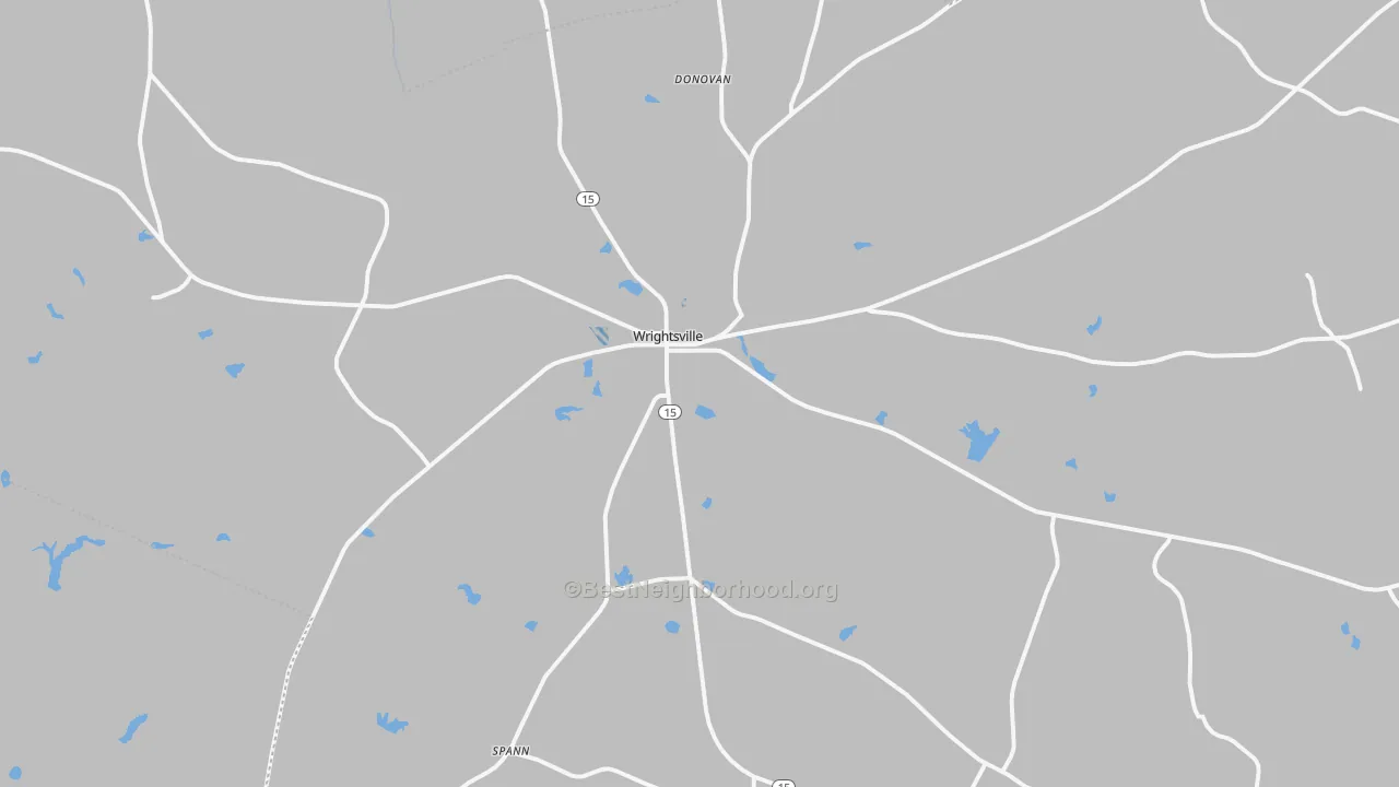 Transit Grade map of Wrightsville, GA