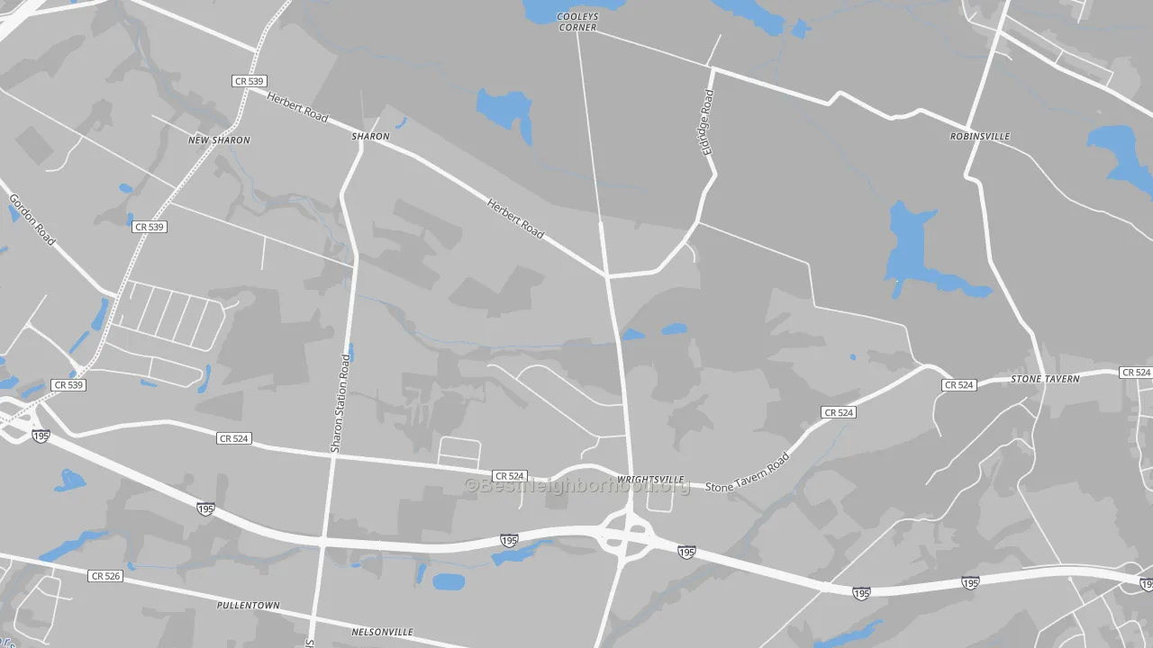 Transit Grade map of Wrightsville, NJ