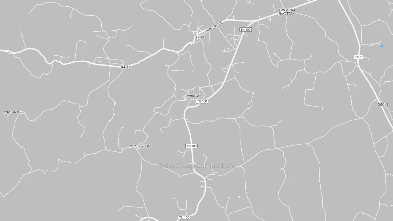 Transit Grade map of Wrigley, TN