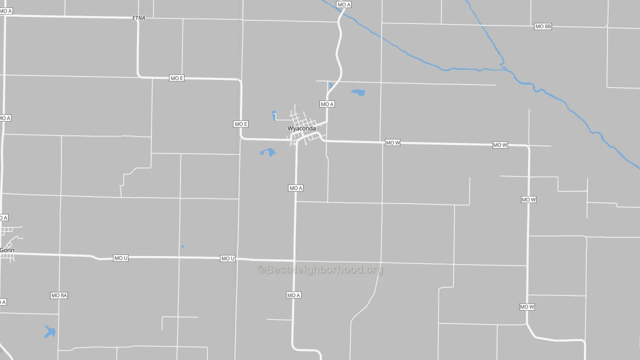 Transit Grade map of Wyaconda, MO