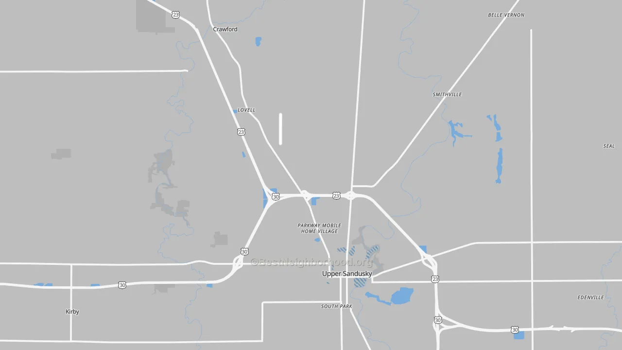 Transit Grade map of Wyandot County, OH