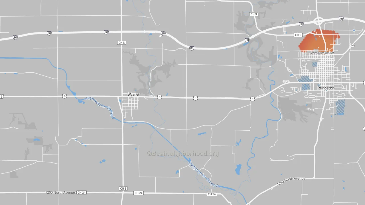 Transit Grade map of Wyanet, IL