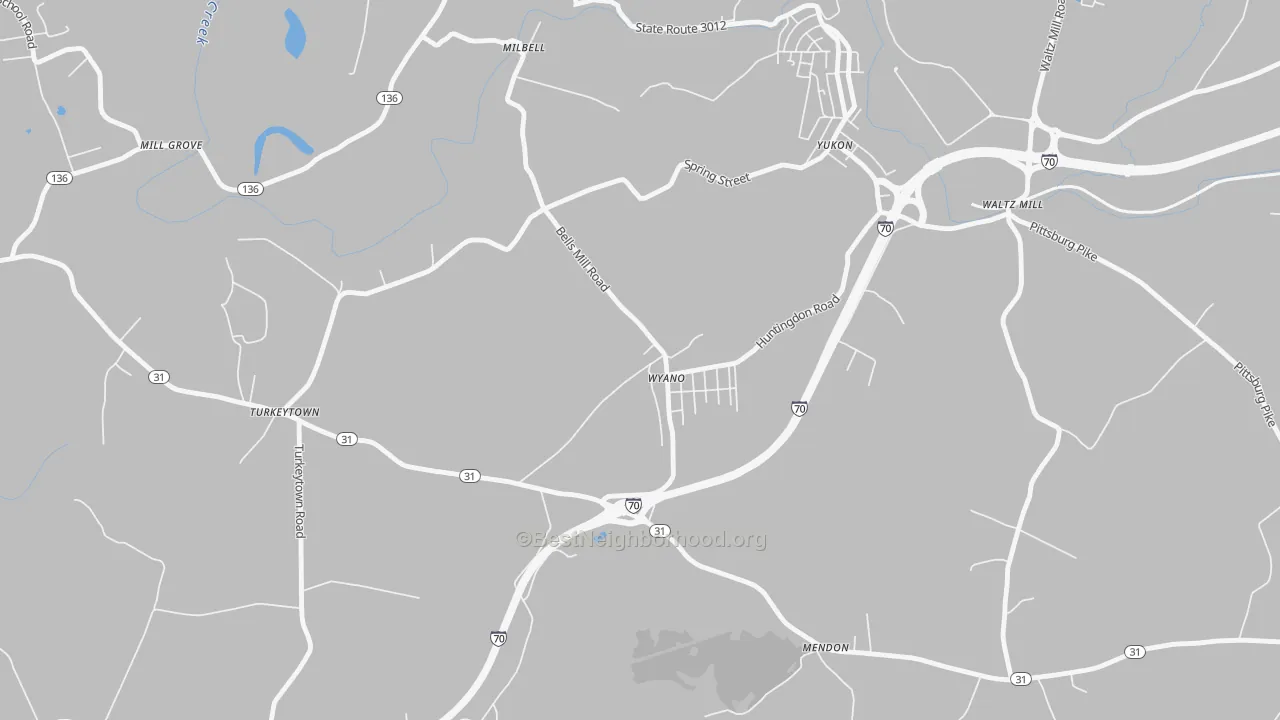 Transit Grade map of Wyano, PA