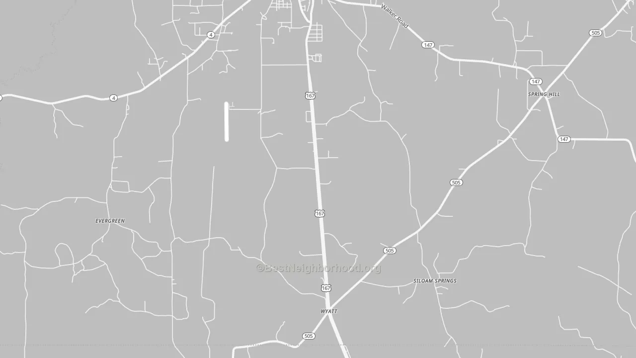 Transit Grade map of Wyatt, LA