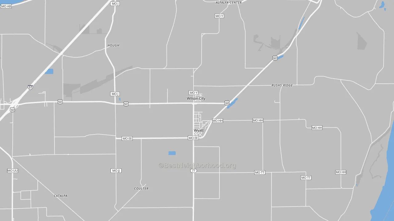 Transit Grade map of Wyatt, MO