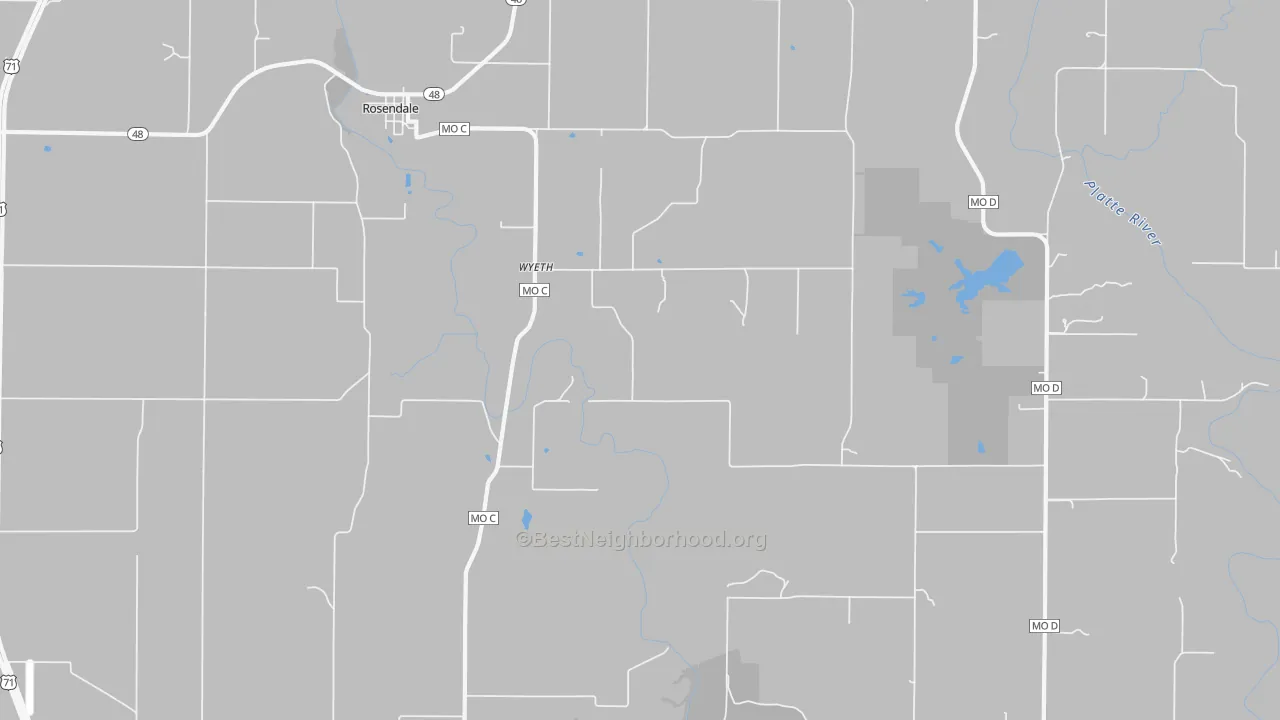 Transit Grade map of Wyeth, MO