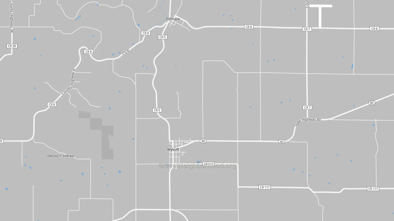 Transit Grade map of Wykoff, MN