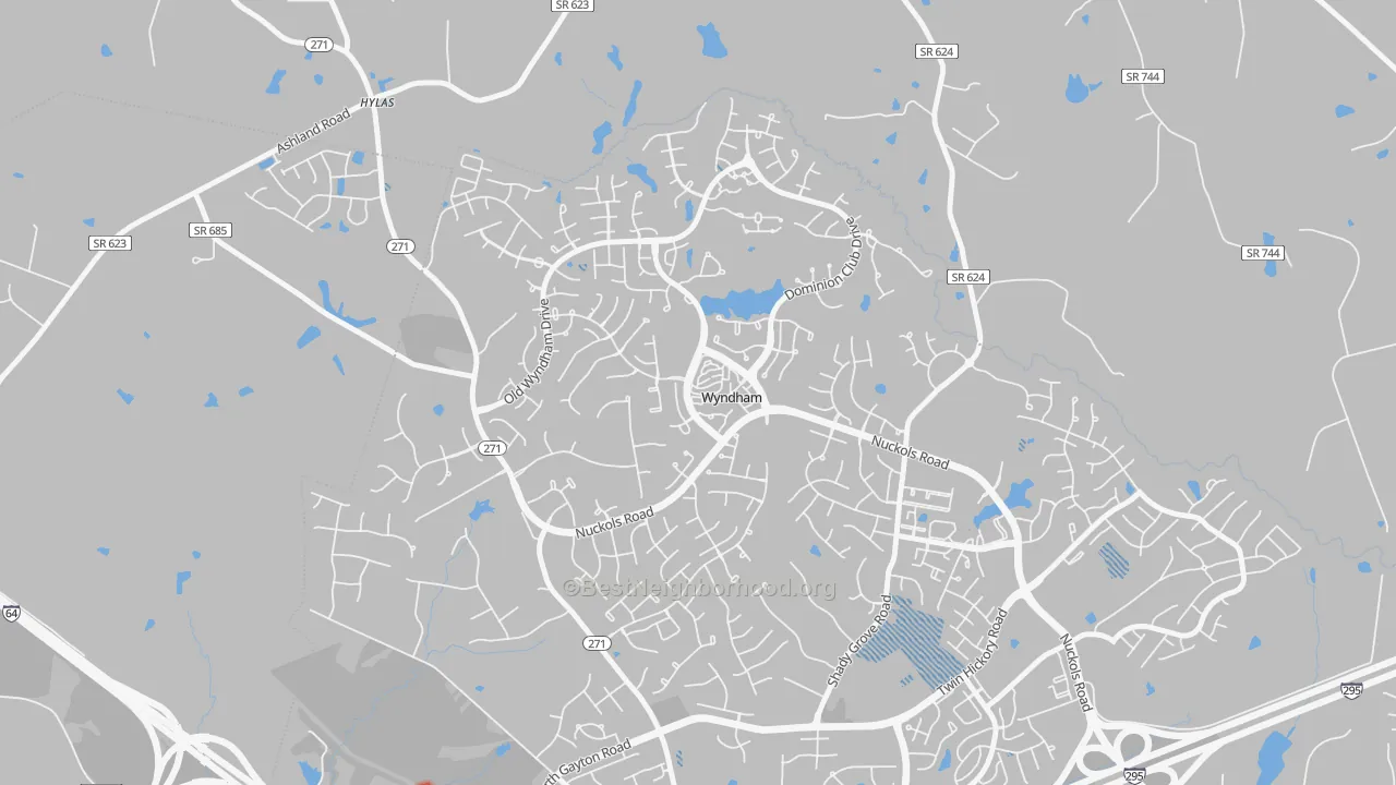 Transit Grade map of Wyndham, VA