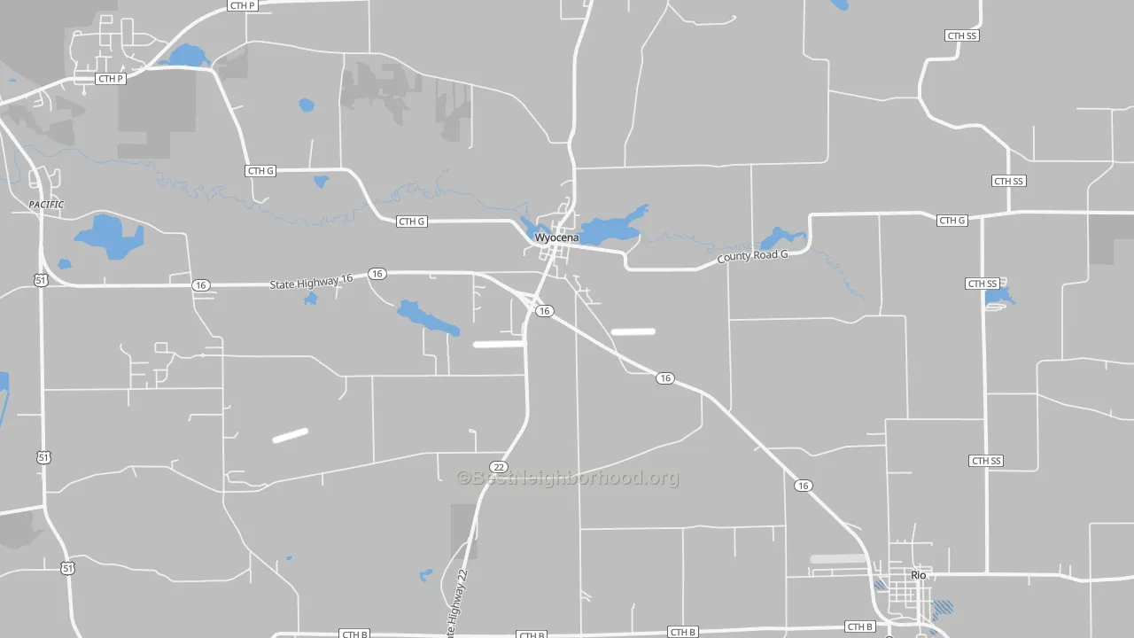 Transit Grade map of Wyocena, WI