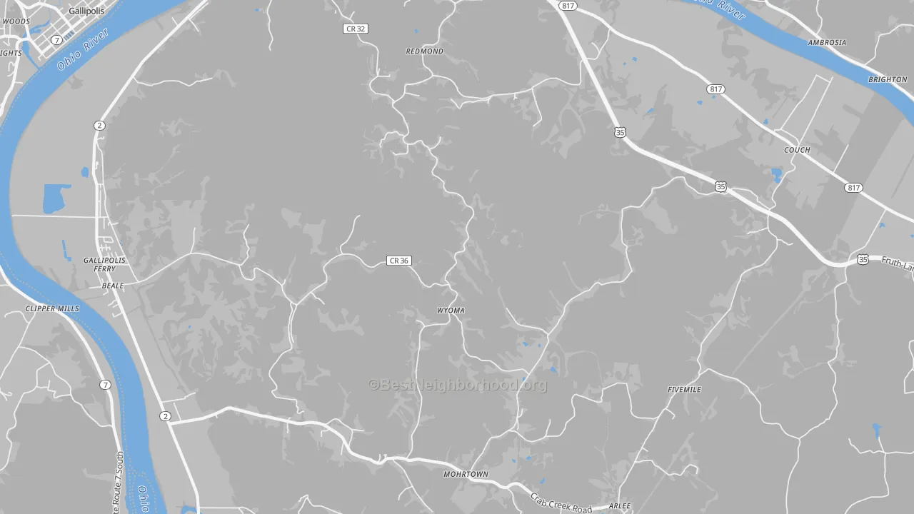 Transit Grade map of Wyoma, WV
