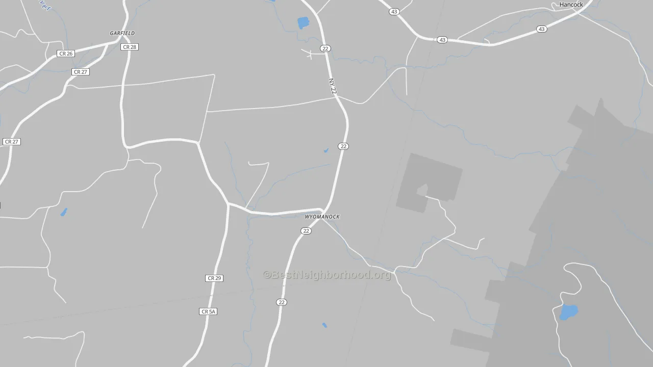 Transit Grade map of Wyomanock, NY