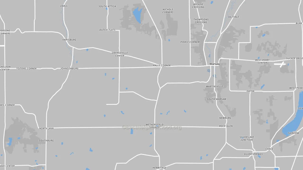 Transit Grade map of Wyoming County, NY