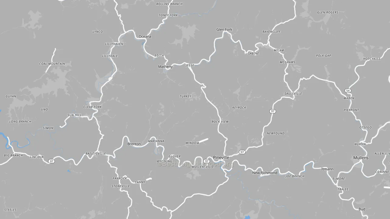 Transit Grade map of Wyoming County, WV
