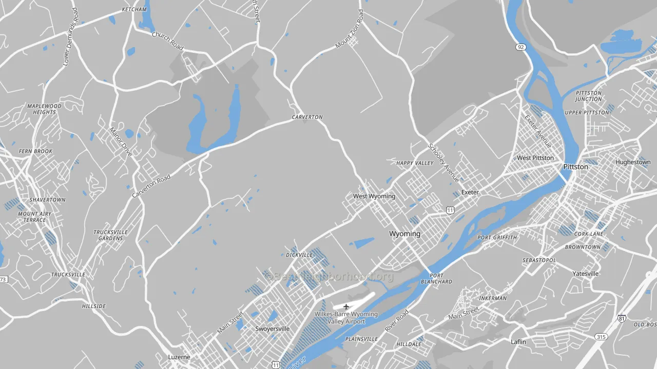 Transit Grade map of Wyoming, PA