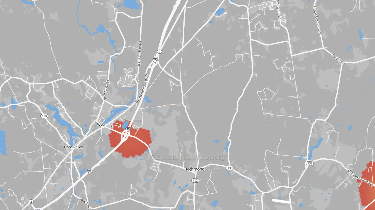 Transit Grade map of Wyoming, RI
