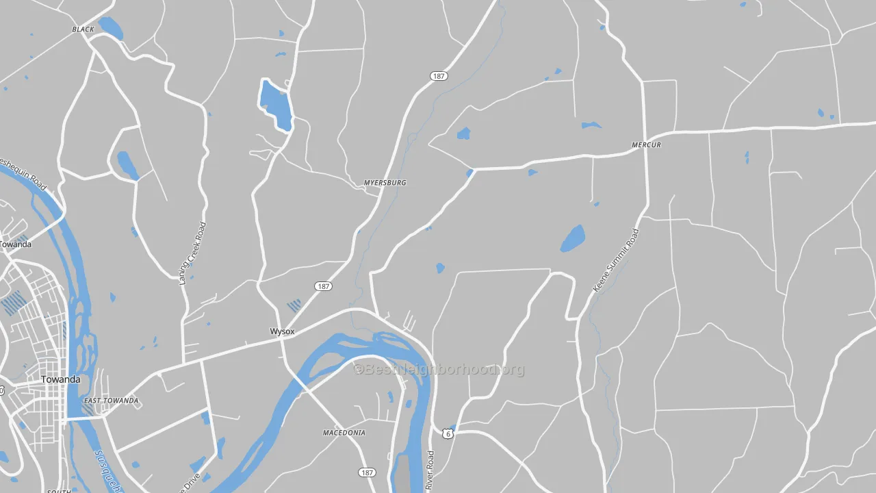 Transit Grade map of Wysox, PA