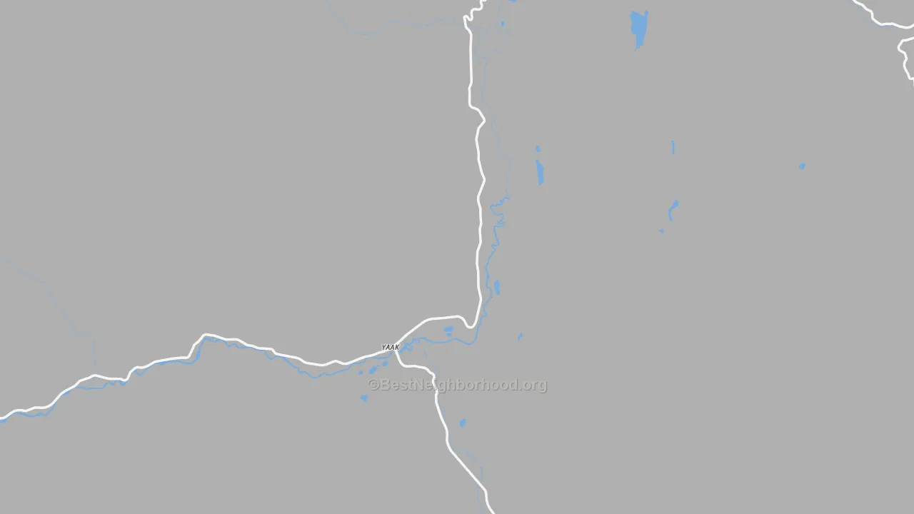 Transit Grade map of Yaak, MT
