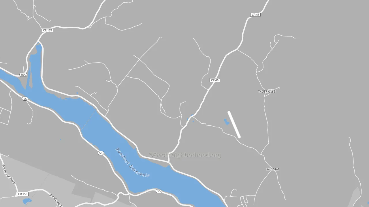 Transit Grade map of Yagerville, NY