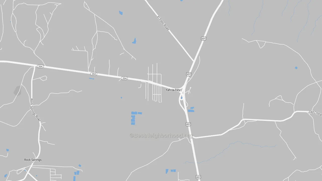 Transit Grade map of Yah-ta-hey, NM