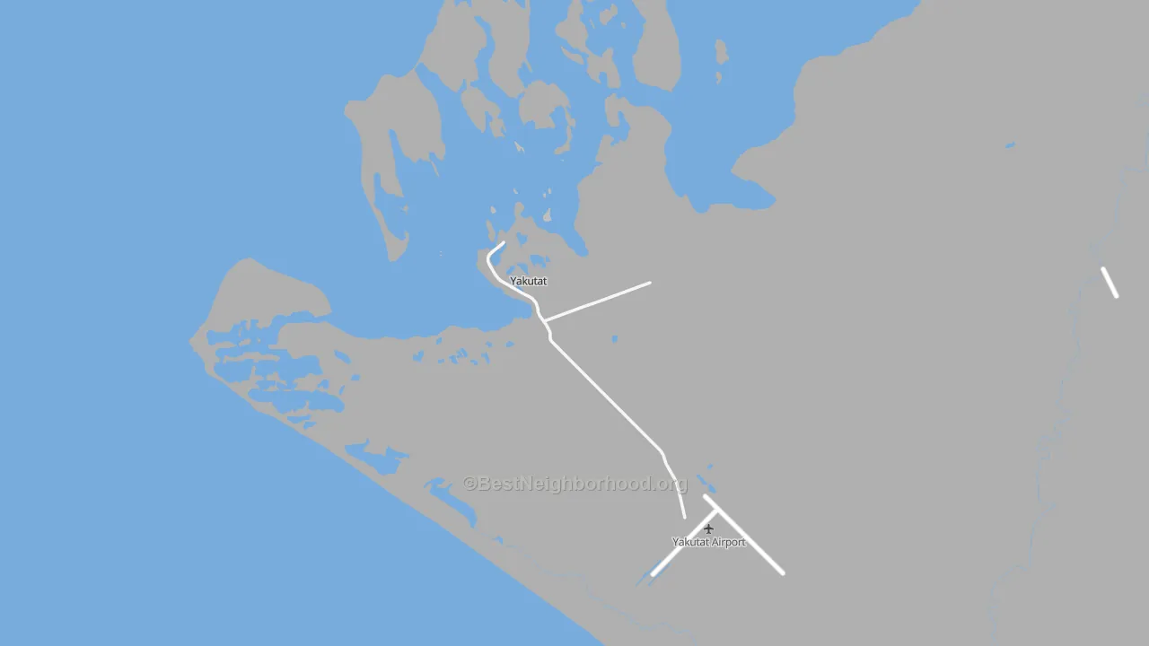 Transit Grade map of Yakutat City and Borough, AK