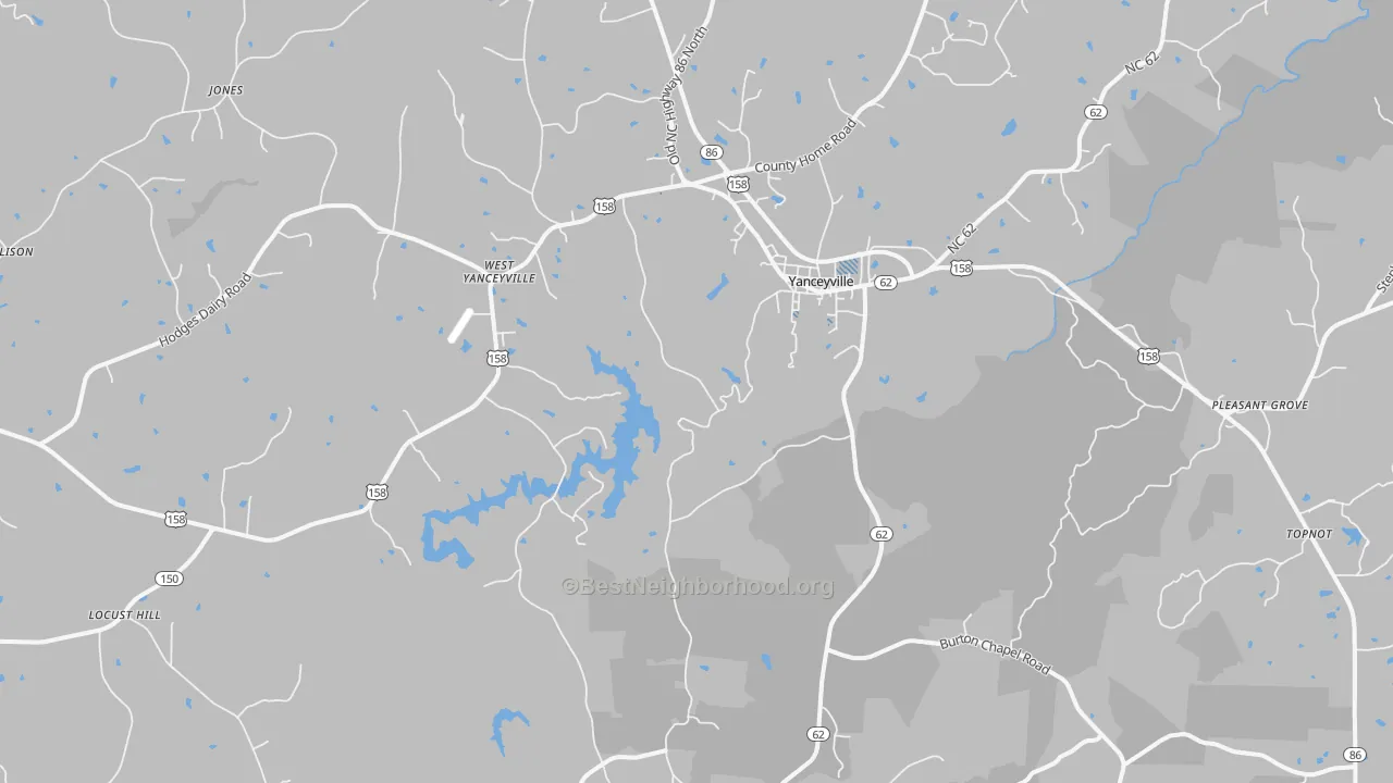 Transit Grade map of Yanceyville, NC