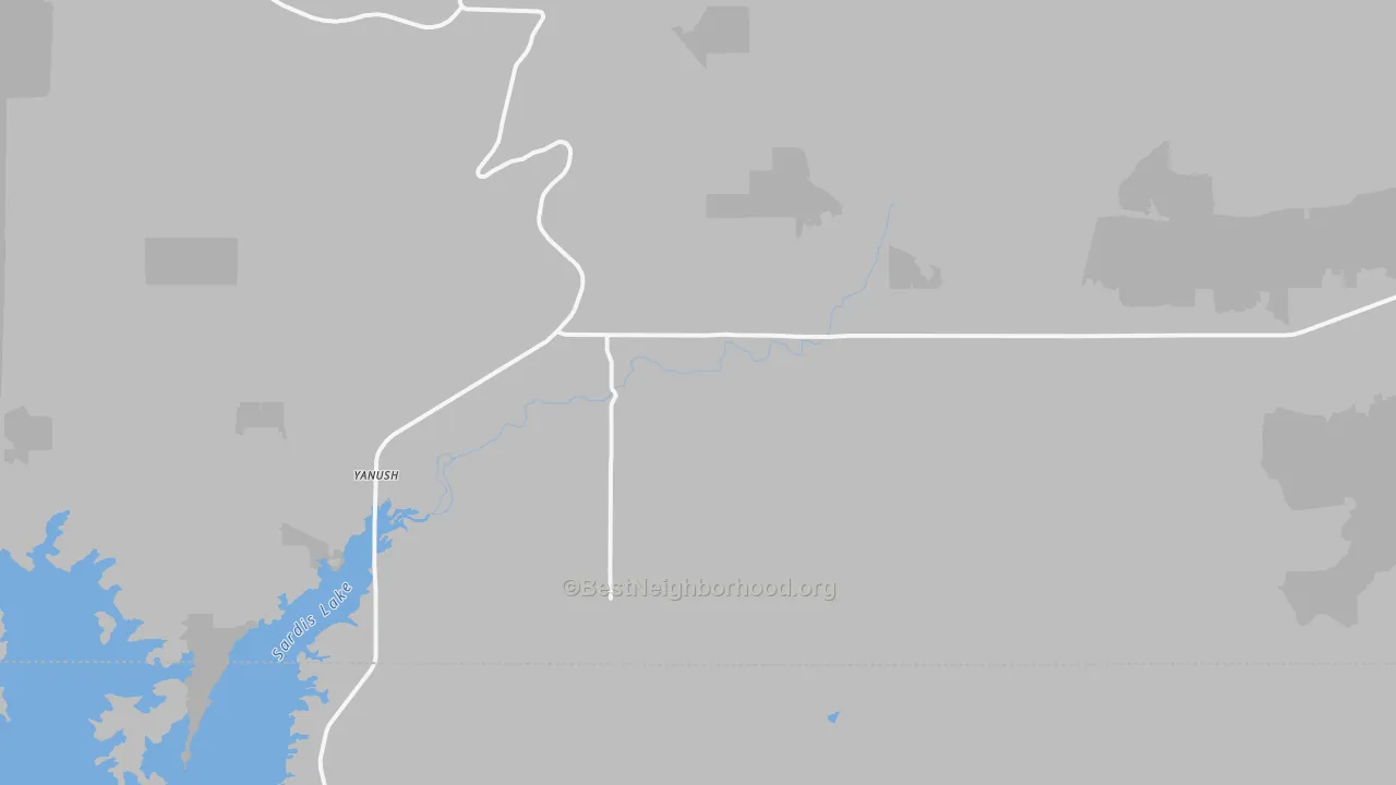 Transit Grade map of Yanush, OK