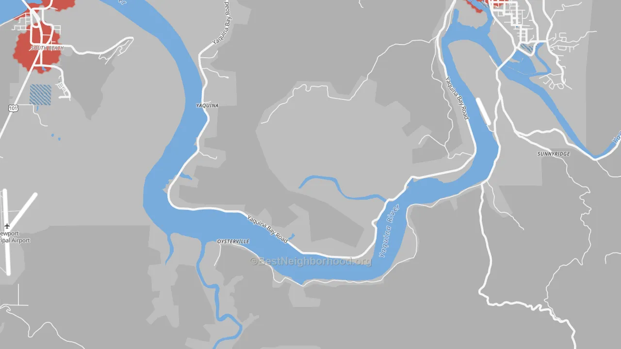 Transit Grade map of Yaquina, OR