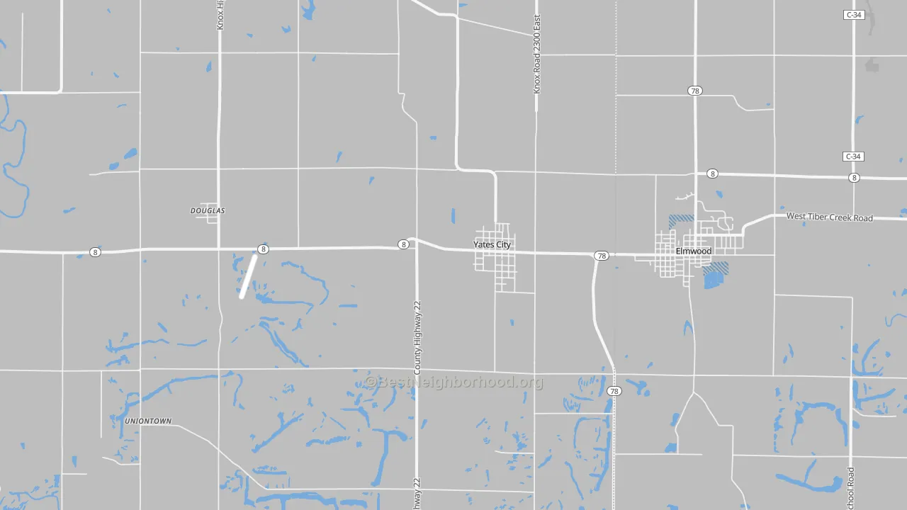 Transit Grade map of Yates City, IL