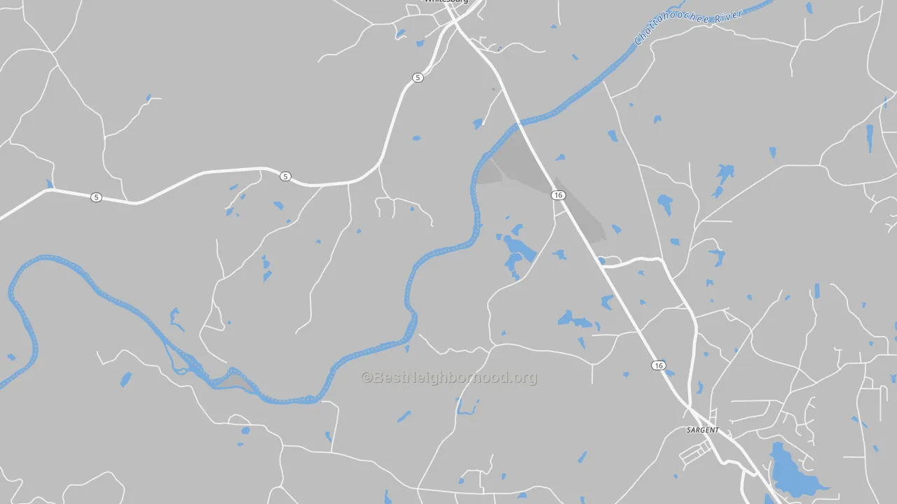 Transit Grade map of Yates, GA