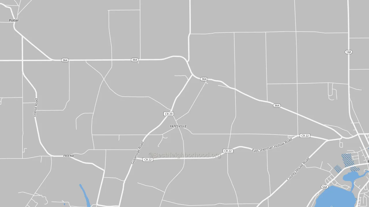 Transit Grade map of Yatesville, NY