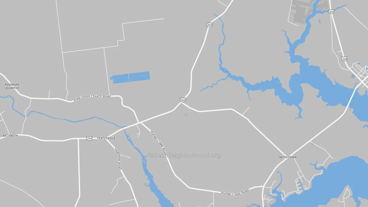 Transit Grade map of Yeatesville, NC