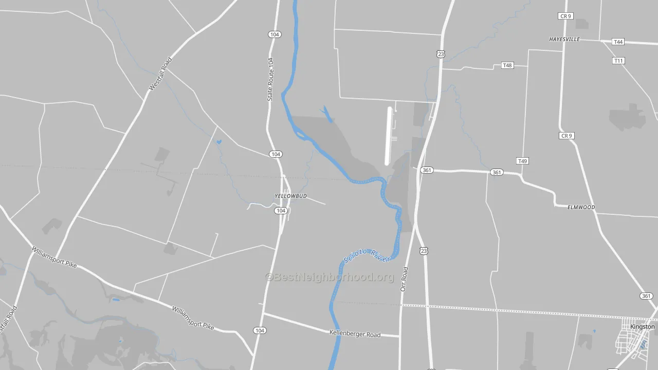 Transit Grade map of Yellowbud, OH