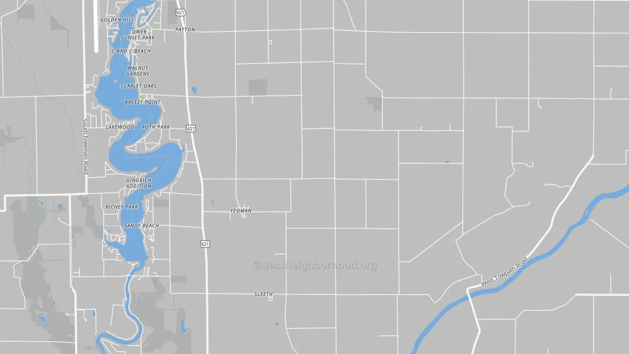 Transit Grade map of Yeoman, IN