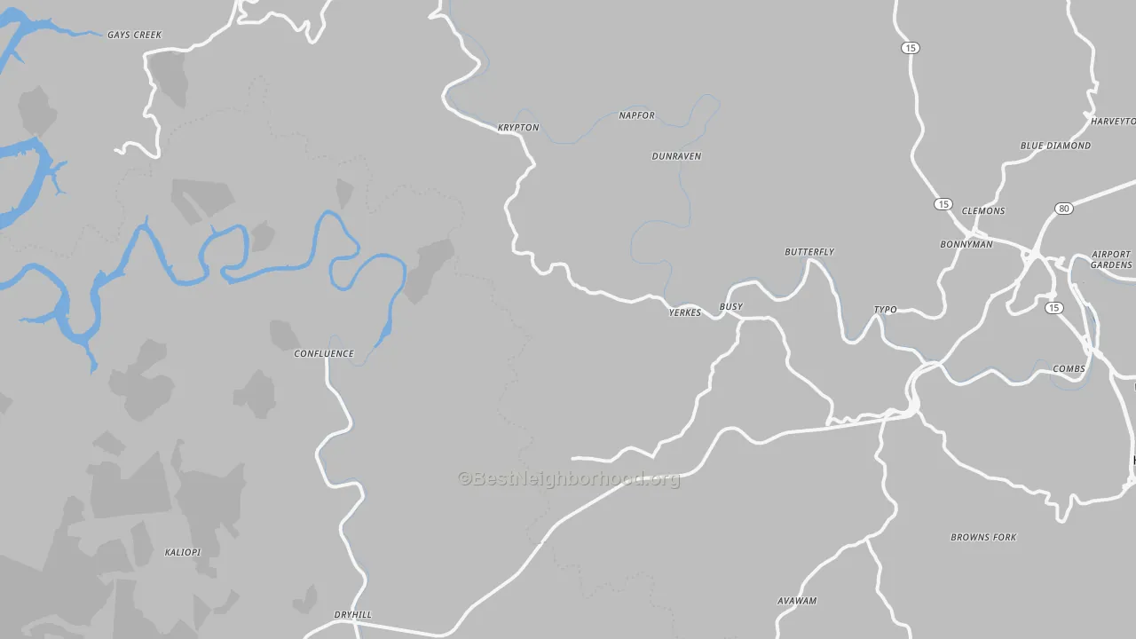 Transit Grade map of Yerkes, KY