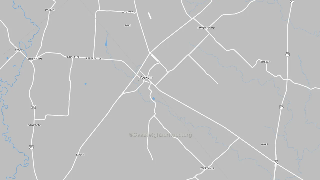 Transit Grade map of Yoakum, TX