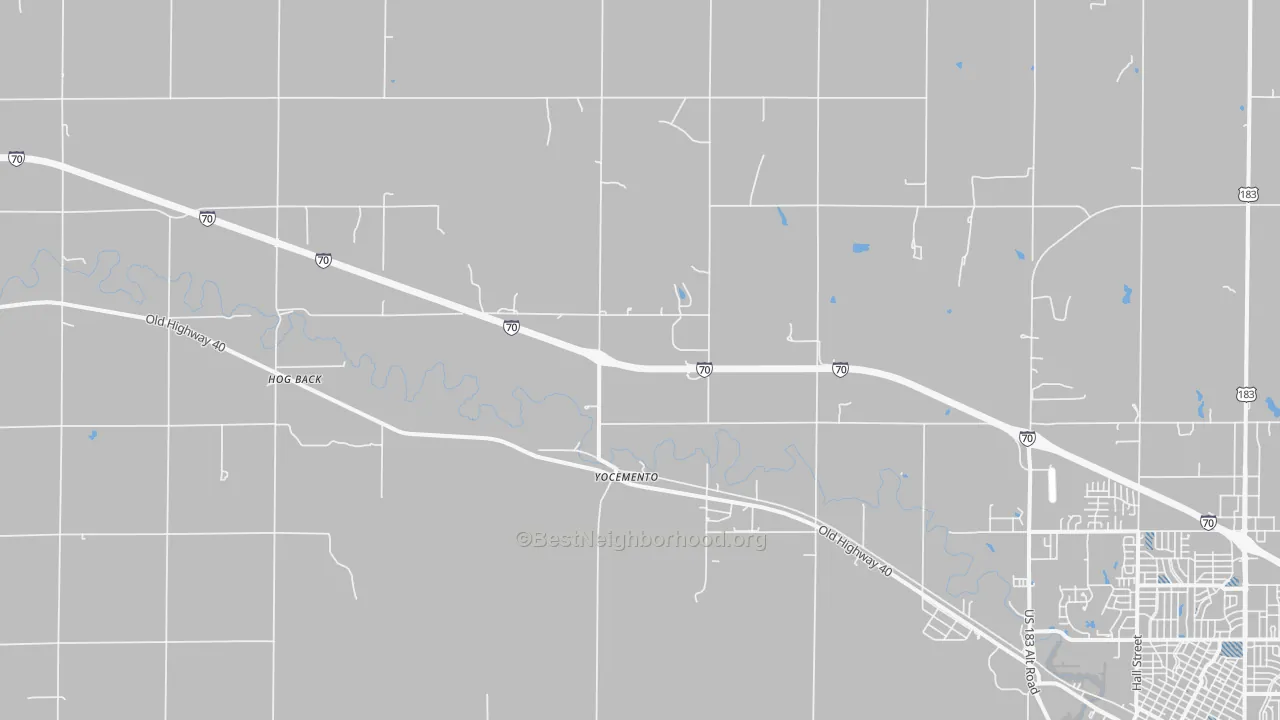 Transit Grade map of Yocemento, KS