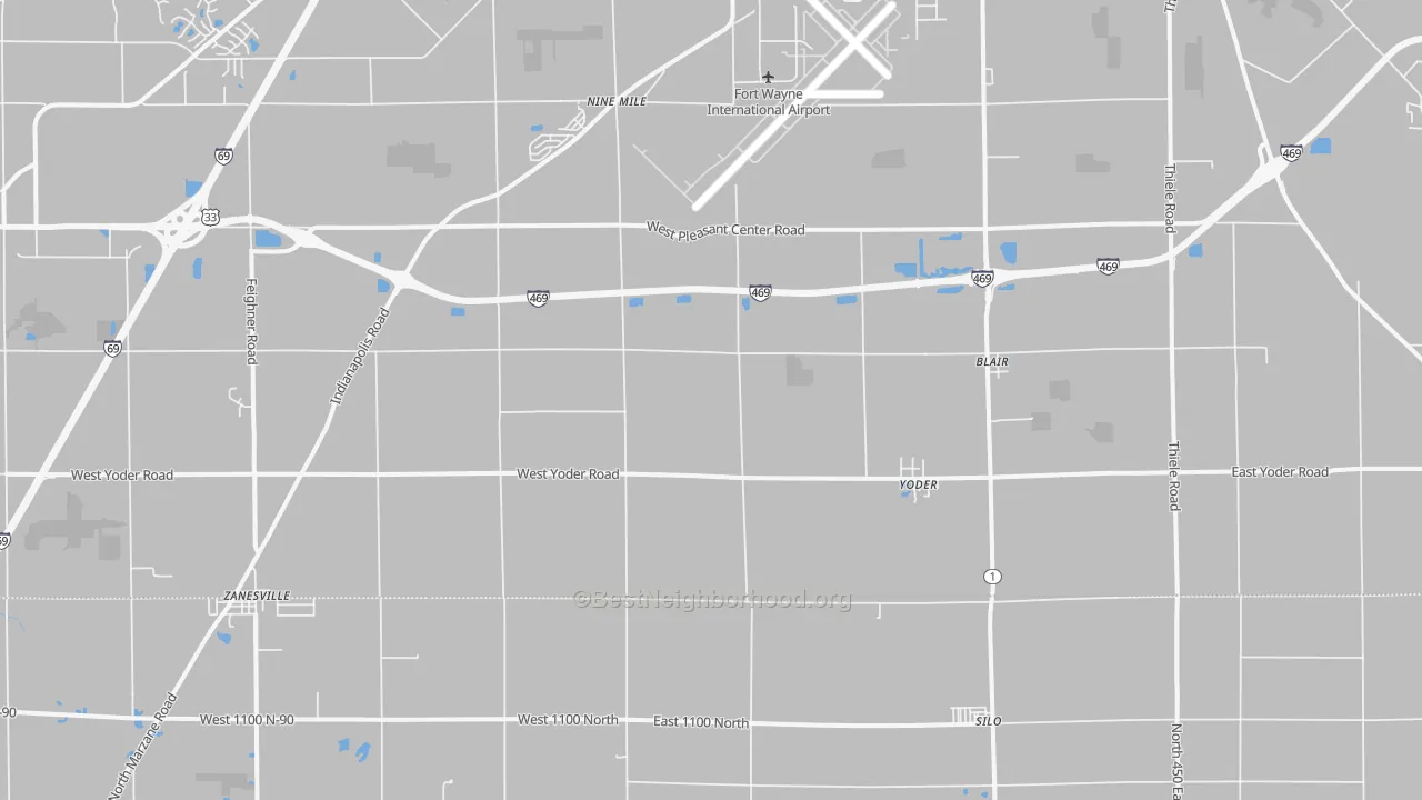 Transit Grade map of Yoder, IN