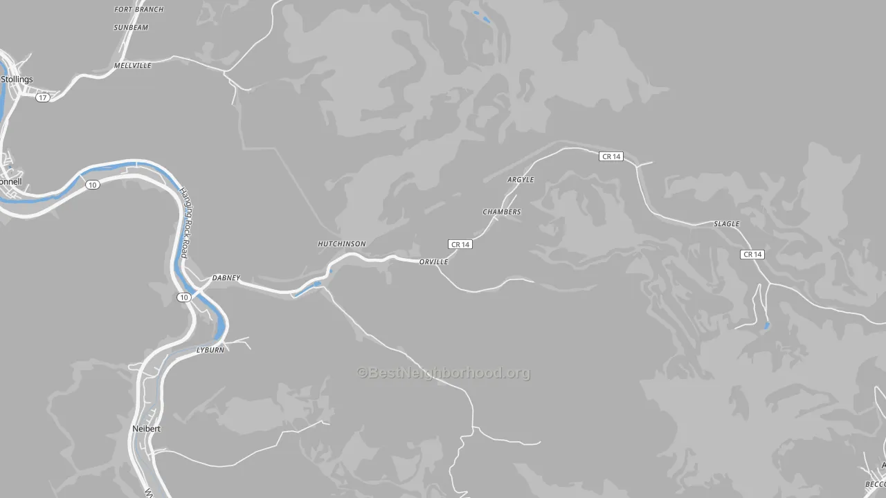 Transit Grade map of Yolyn, WV