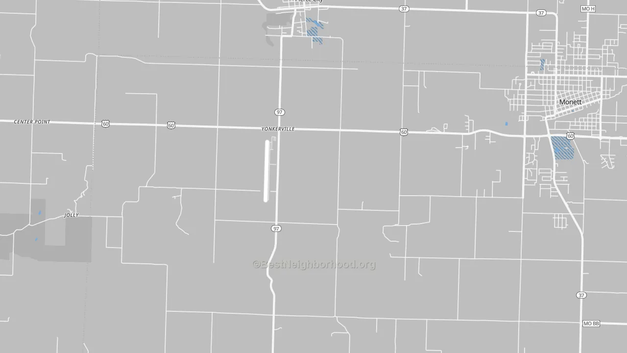 Transit Grade map of Yonkerville, MO